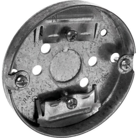 Raco Raco 4 cu in Round Steel 1 gang Junction Box Gray 8292